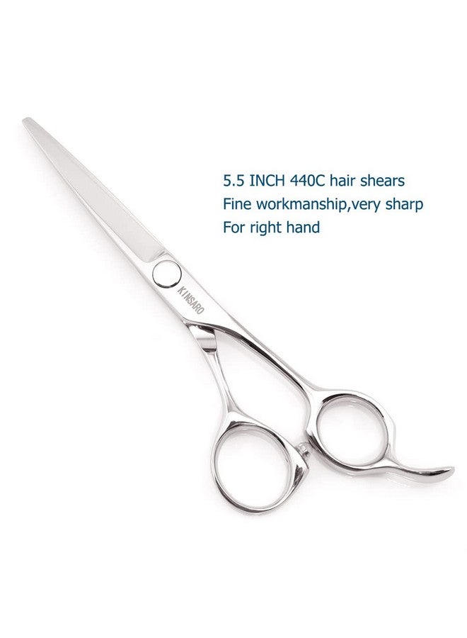 KINSARO Hair Scissors Professional 5.5 Inch Hair Cutting Scissors Hair Shears Haircut Scissors Barber Shears 440c Barber Scissors Hairdresser Scissors KINSARO - Image 2