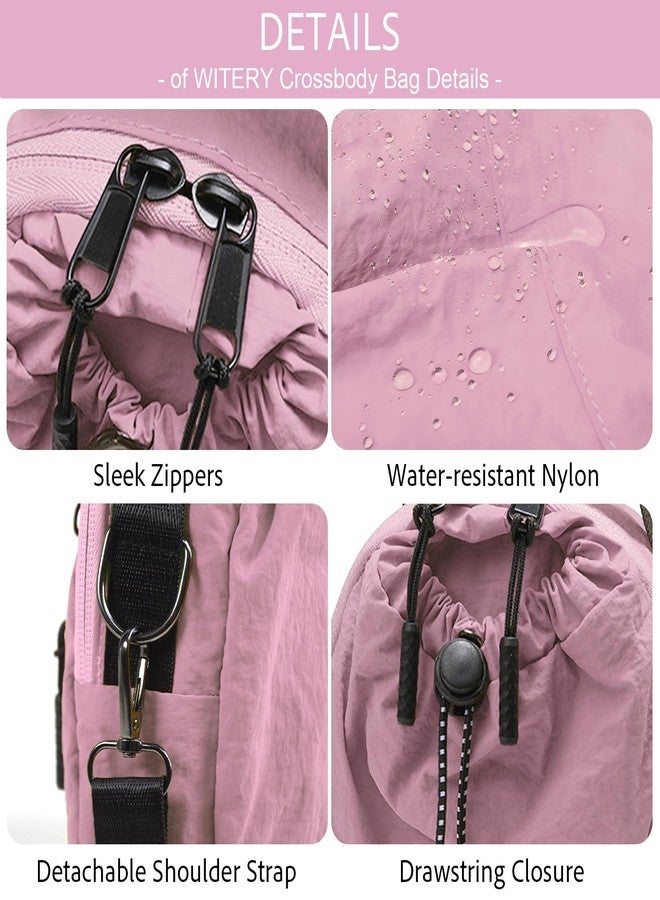 WITERY Small Nylon Crossbody Bags for Women Waterproof Sling Bag for Men Water Bottle Holder with Strap Phone Purse Shoulder Handbag for Walking Hiking Camping Travelling Gym - Image 5