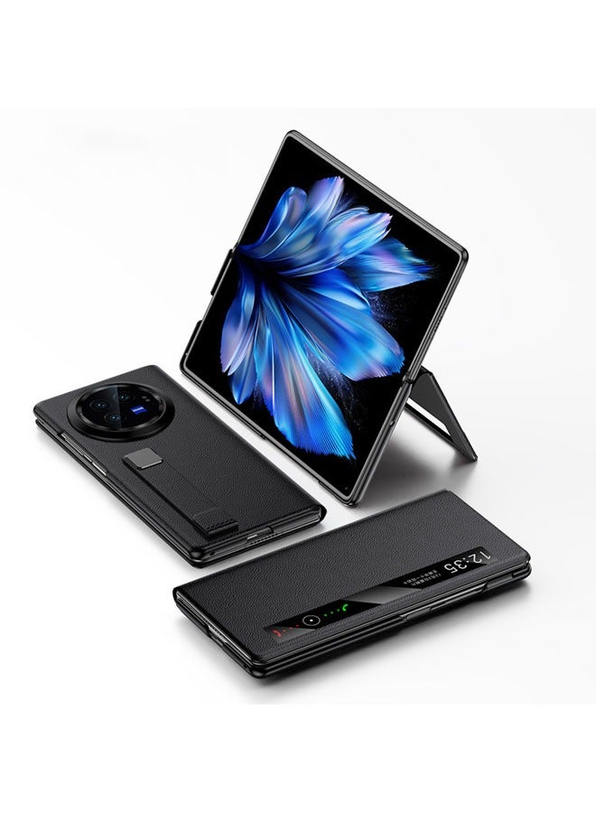 general Compatible with Vivo X Fold 3 Flip Phone Case Wrist Holder Fold 3 Mobile Phone Drop Protective Leather Case - Image 2