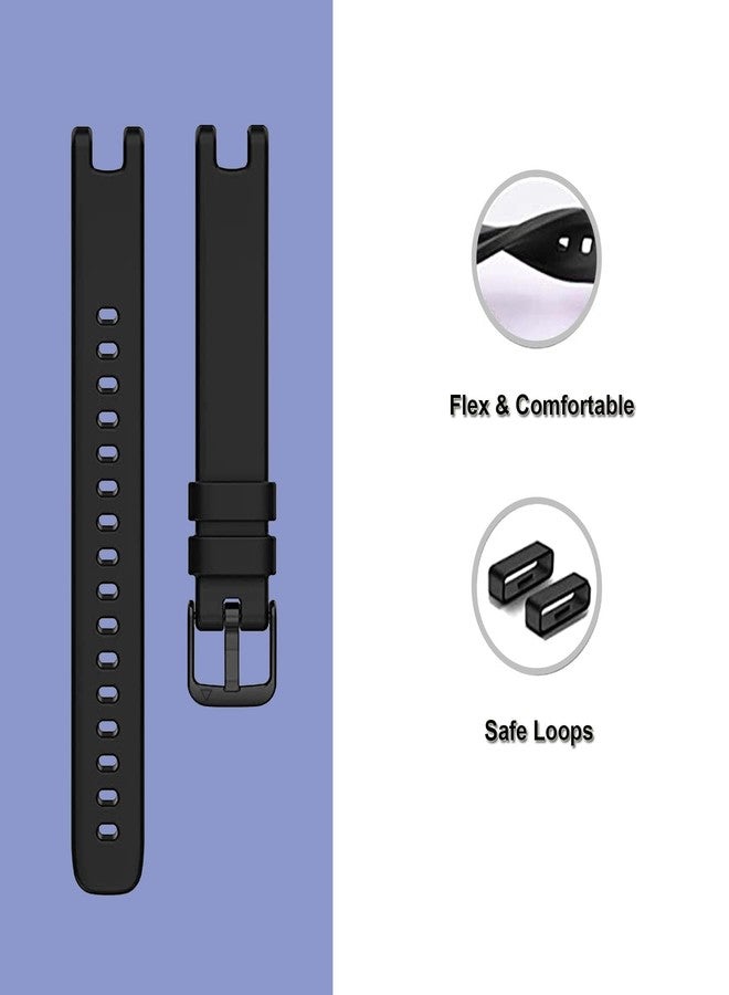 EANWireless Compatible for Garmin Lily Band, Milanese Stainless Steel +Silicone Sport Strap Replacement Silm Accessory for Women's Smartwatch,Rose Gold+White - Image 3
