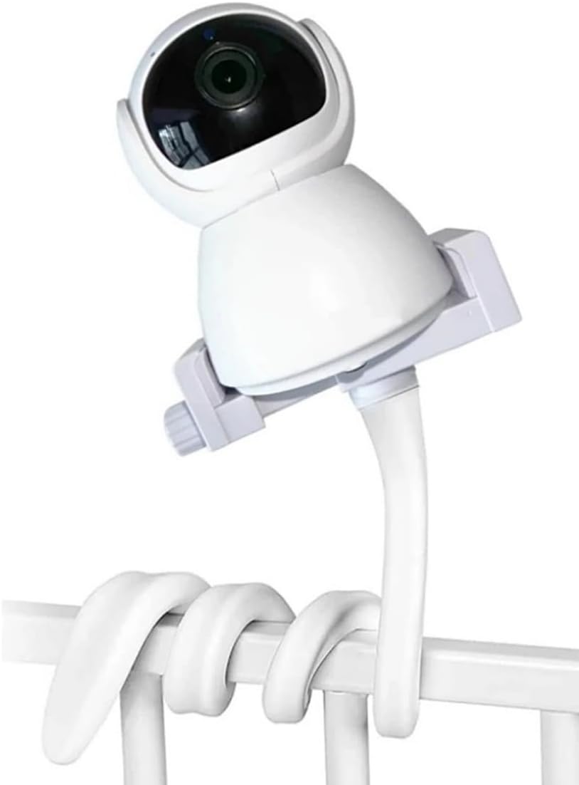 Baby Monitor Mount for Crib Universal Baby Camera Mount Compatible for Infant Optics DXR8 Pro HB65HB66 and Most Other Baby Monitors Versatile Baby Monitor Stand with Clip