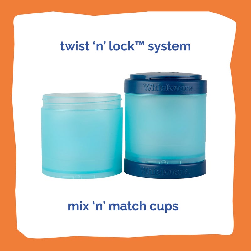 Whiskware Disney Pixar Stackable Snack Containers for Kids, 3 Stackable Snack Cups for School and Travel, Finding Nemo with Nemo and Dory - Image 2