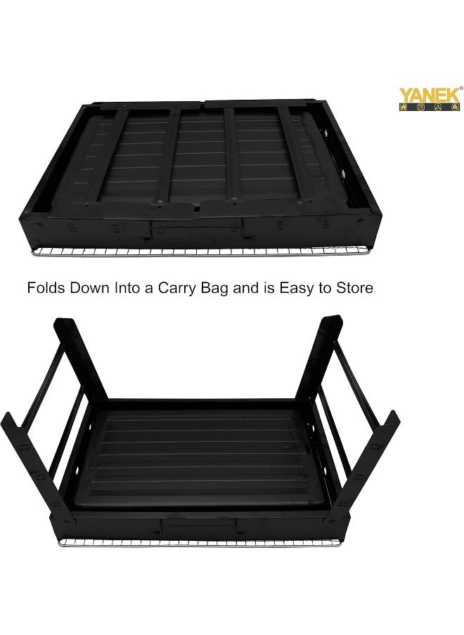 YANEK - YANEK BBQ Grill, Portable, Foldable Stand, Stainless Steel, For Barbecue, Camping & Outdoor Activities - Image 1