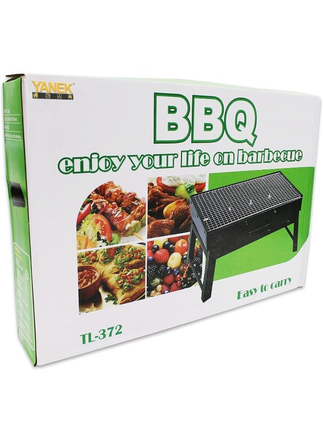 YANEK - YANEK BBQ Grill, Portable, Foldable Stand, Stainless Steel, For Barbecue, Camping & Outdoor Activities - Image 1