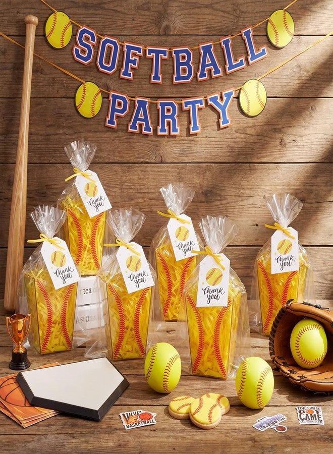 Kathfly 12 Pack Softball Baskets Empty Senior Night Basket for Gifts Empty to Fill Plastic Storage Box for Boys Softball Team Sport Party Favor Holiday Gift Packaging - Image 2