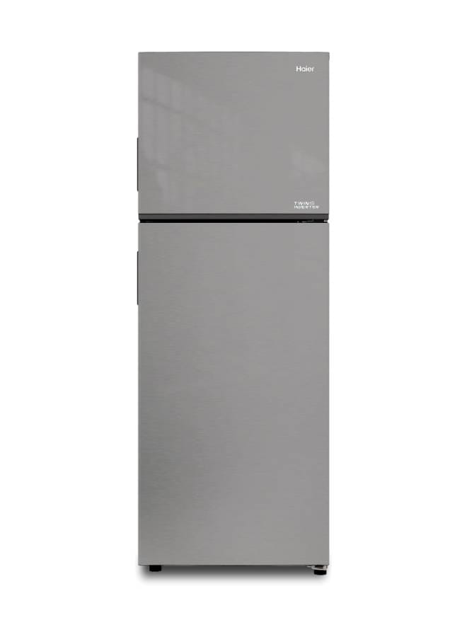 هاير ثلاجة هاير ذات البابين، مع نظام Chiller Zone، وصندوق Fresh، وفلتر Deo Technology، وTWIN-Inverter، سعة 357 لترًا - لون فضي معدني، HRF-380TMSM - Image 1