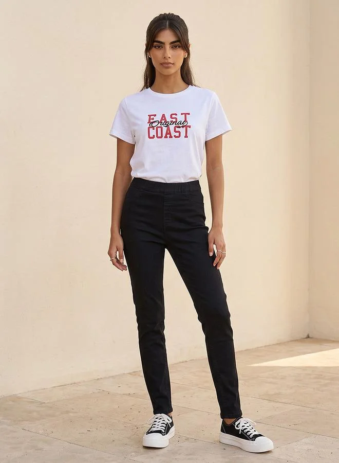 لي كوبر Lee Cooper Slim Fit Jeggings with Elasticated Waistband