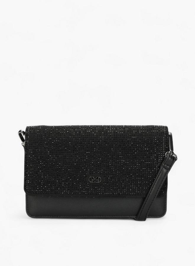 MEXX Embellished Crossbody Bag with Button Closure - Image 1