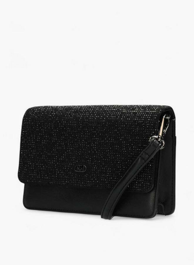 MEXX Embellished Crossbody Bag with Button Closure - Image 4