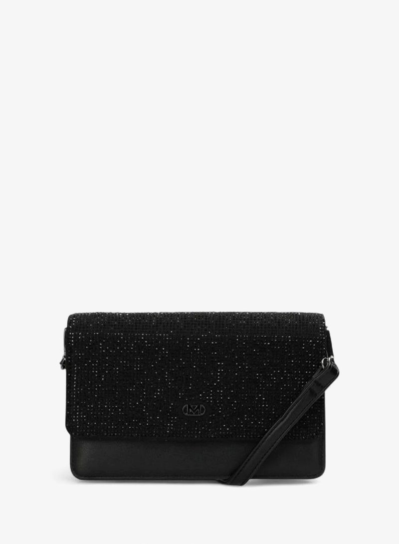 MEXX Embellished Crossbody Bag with Button Closure - Image 2