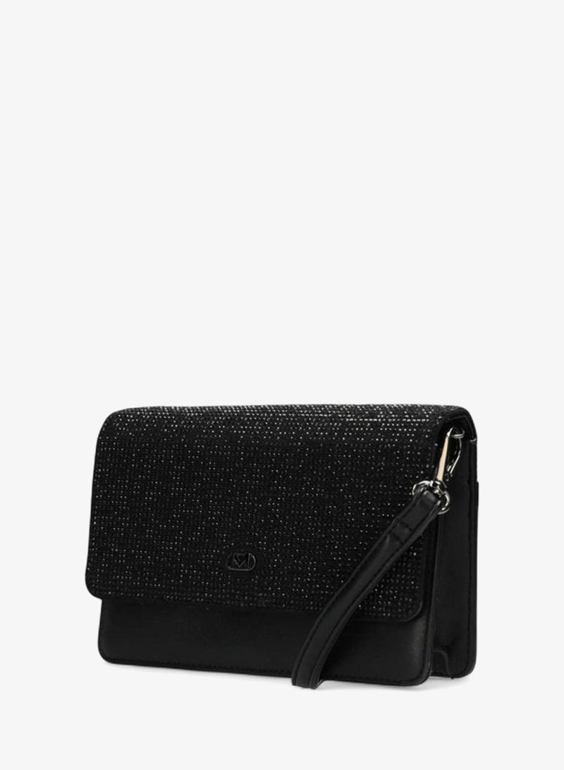 MEXX Embellished Crossbody Bag with Button Closure - Image 4