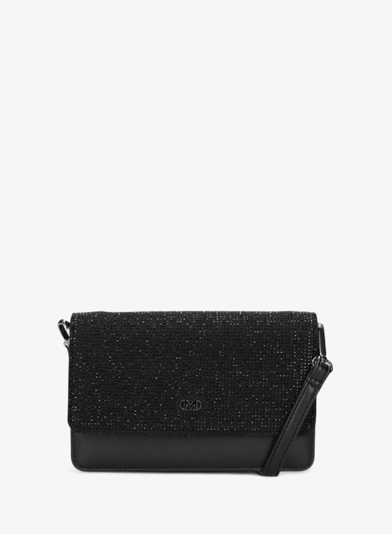 MEXX Embellished Crossbody Bag with Button Closure - Image 1
