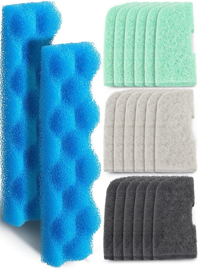 Threlaco مجموعة وسائط ترشيح بديلة لأحواض السمك من ثريلاكو، 20 قطعة، متوافقة مع فلاتر فلوفال 306/307، تتضمن قطعتين من الرغوة البيولوجية، و6 مزيلات للأمونيا، و6 مزيلات للفوسفات، و6 مزيلات للنتريت. - Image 1