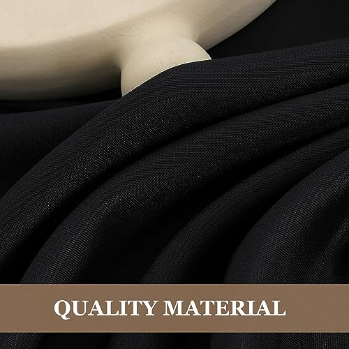 Fitable Black Tablecloths for Rectangle Tables, 6 Pack - 70 x 120 Inches - Reusable and Washable Table Clothes for 6-8 Ft Tables, Polyester Fabric Table Covers for Wedding, Party, Banquet - Image 3