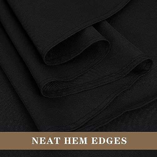 Fitable Black Tablecloths for Rectangle Tables, 6 Pack - 70 x 120 Inches - Reusable and Washable Table Clothes for 6-8 Ft Tables, Polyester Fabric Table Covers for Wedding, Party, Banquet - Image 4