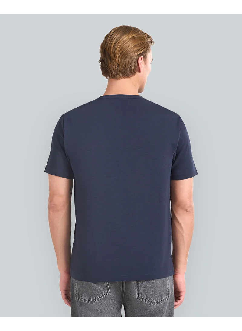 GANT Gant Texture Short Sleeve T-Shirt For Men (Navy)