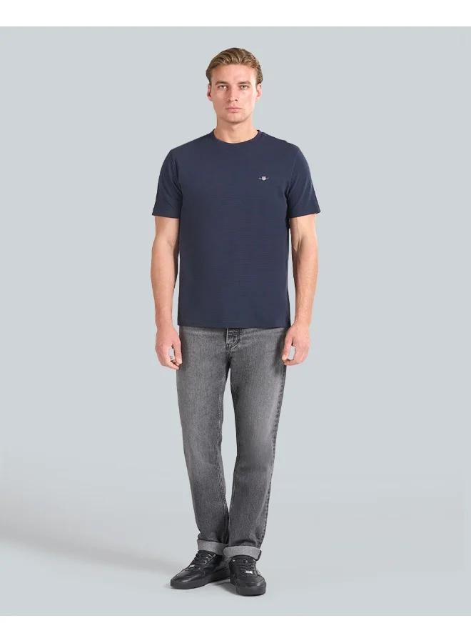 GANT Gant Texture Short Sleeve T-Shirt For Men (Navy)