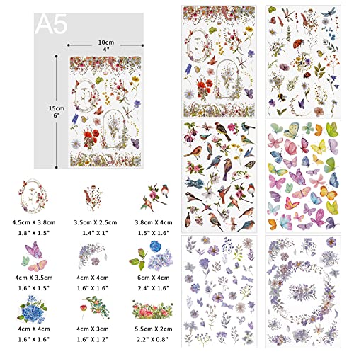 Mayplous RubOn Transfer Stickers 10 Sheets Flower Plant Design Decals for Scrapbooking Planners Card Making EasyApply Crafts Embellishments Field - Image 3
