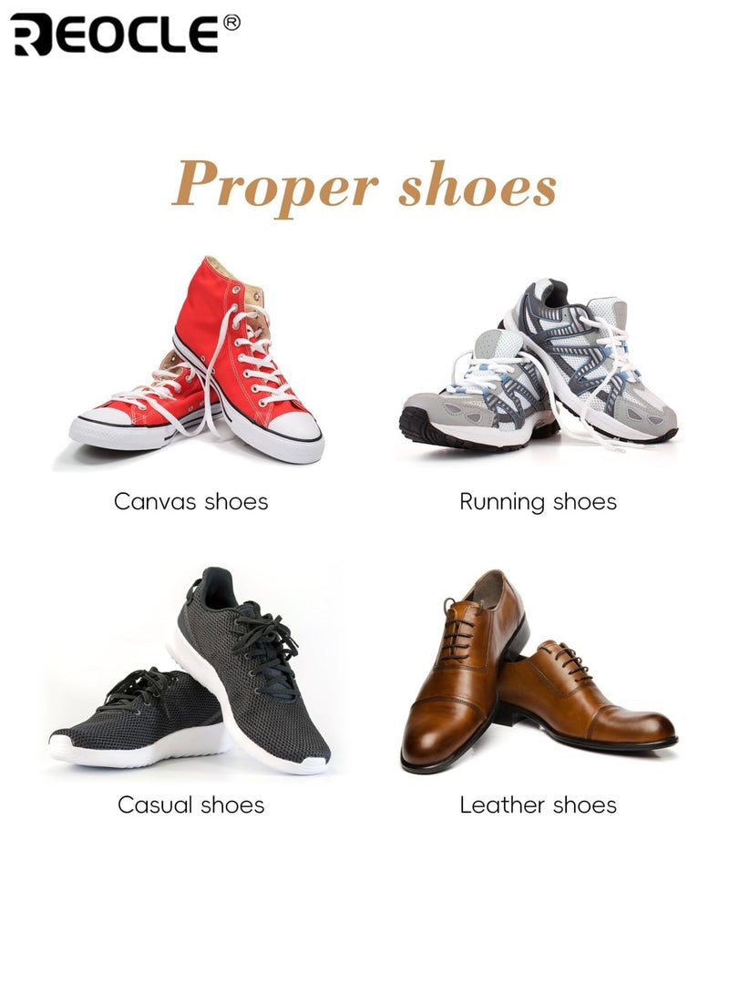 REOCLE 3 Pairs Ultra Thin Natural Leather Shoe Insoles with Latex Layer Sweat Absorbing Odor Control Comfortable Foot Cushion for Daily Walking Running Dress Shoes for Men and Women - Image 5