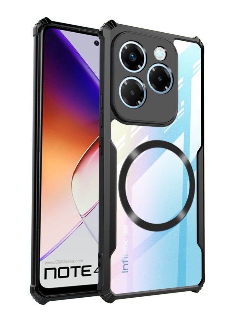 general 【1+1 Sets】 For Infinix Note 40X 5G Case  Screen Protector Magnetic Suction Car Phone Case with Anti Drop Function High Transmittance Glass Scratch Resistant Tempered Glass - Image 2