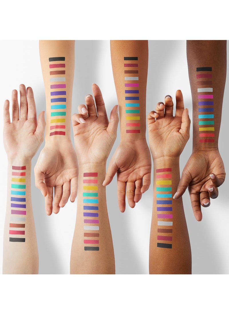12 Colors Matte Liquid Eyeliner Set Rain bow Colorful Neon Pencil P IGmented Waterproof Smudgeproof Long Lasting Gel Eye Liner Makeup Gift Kit for Women E