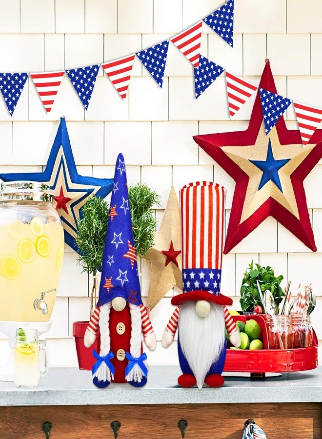 HALOGATE 4th of July Patriotic Gnomes Decorations, 2 PCS Handmade Mr & Mrs USA Swedish Tomte Gnomes Plush Table Ornaments Gift for Independence Day Memorial Day Presidents Day Veterans Day Armed Forces Day - Image 5