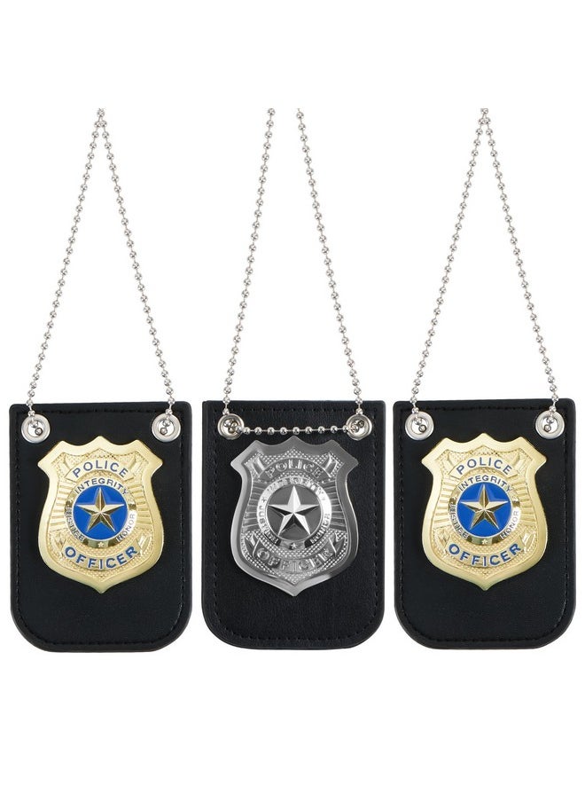 Spooktacular Creations - Halloween Police Pretend Play Gold And Silver Set For Dress Up Pretend Play, Detective Role Play Accessory - Image 1