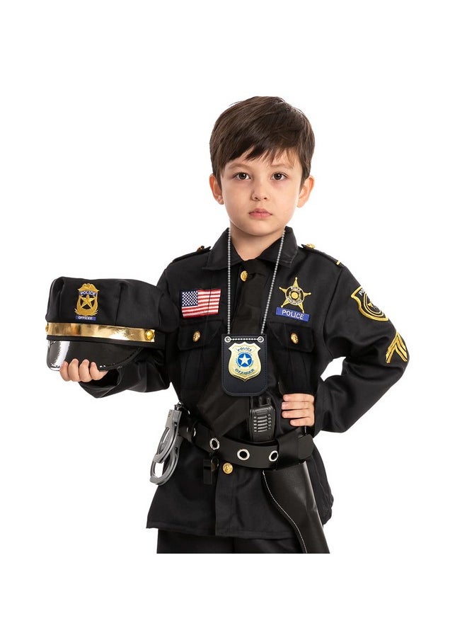 Spooktacular Creations - Halloween Police Pretend Play Gold And Silver Set For Dress Up Pretend Play, Detective Role Play Accessory - Image 1