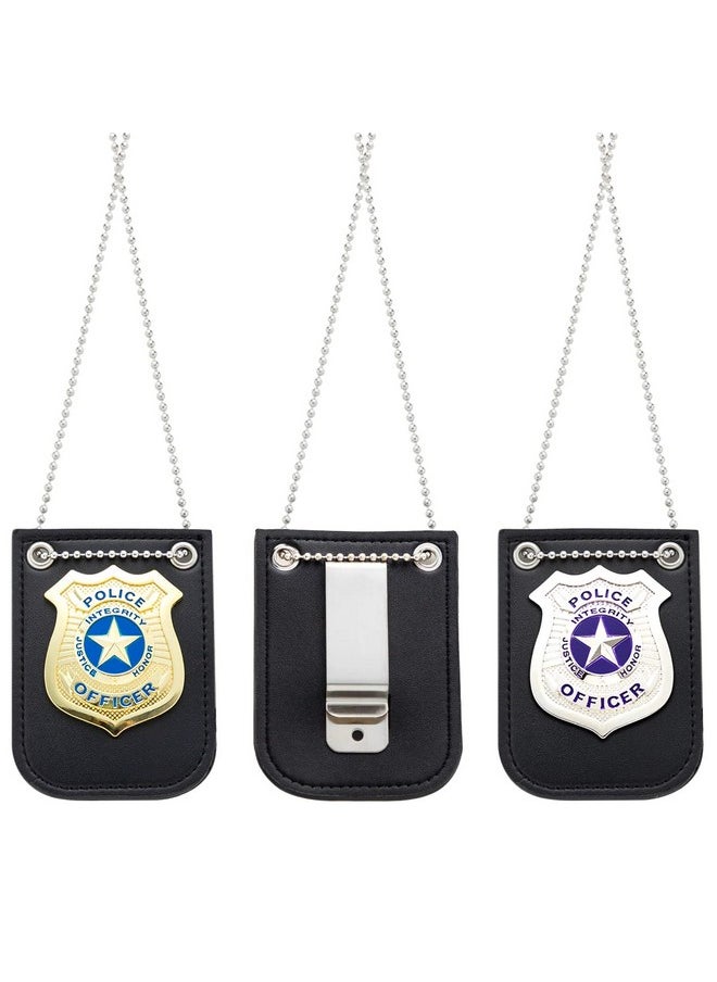Spooktacular Creations - Halloween Police Pretend Play Gold And Silver Set For Dress Up Pretend Play, Detective Role Play Accessory - Image 1