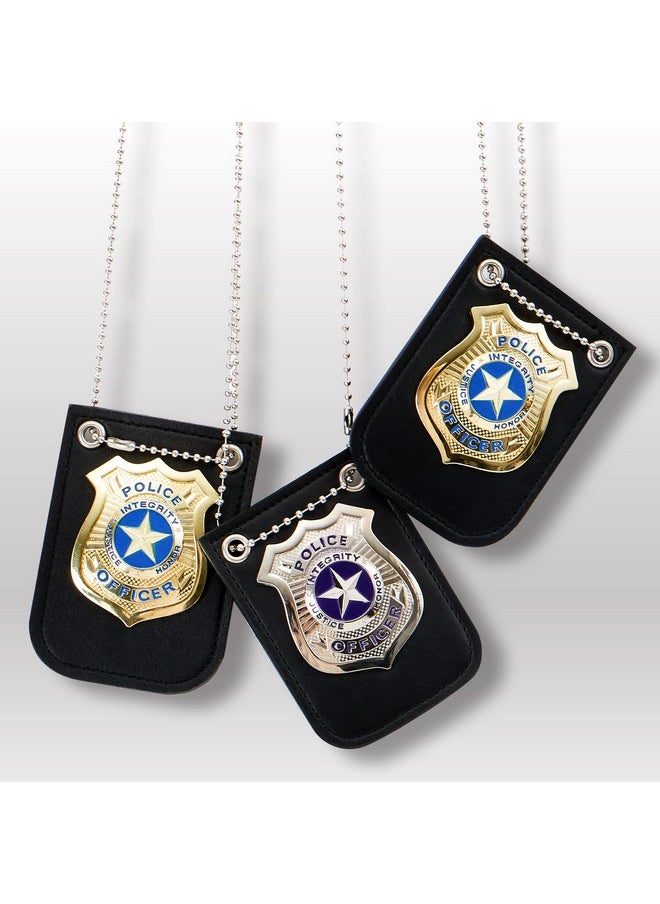 Spooktacular Creations - Halloween Police Pretend Play Gold And Silver Set For Dress Up Pretend Play, Detective Role Play Accessory - Image 1