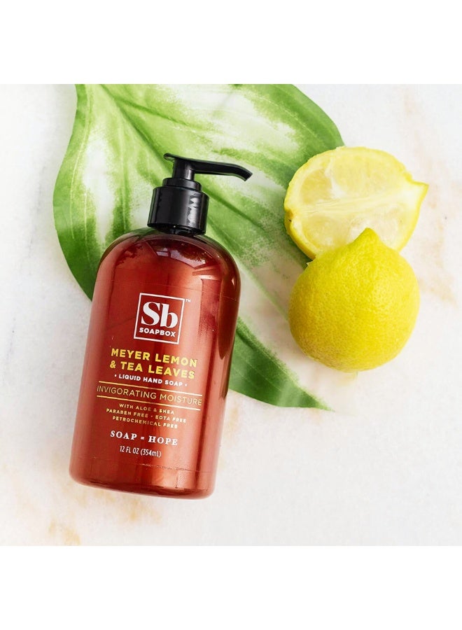 سوب بوكس صابون يد سائل سوبوكس بخلاصة الليمون ماير وأوراق الشاي – نباتي • خالٍ من البارابين • 12 أونصة (354 مل) - Image 3