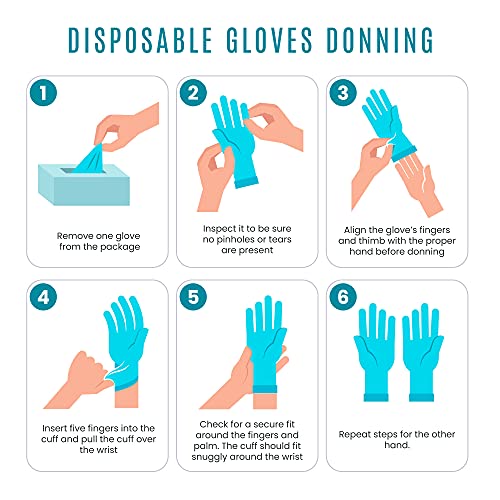 THEMISTO Latex Medical Examination Hand Gloves, Disposable Gloves Non-Sterile and Less Powdered, White Coloured Surgical Gloves - Pack of 50 Pieces(Medium) - Image 2
