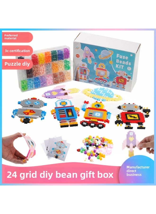 Pea Diy Handmade Creative Robot Children's Educational Toys Pea 24 Box Gift Set-Color:Robot Series - Image 2