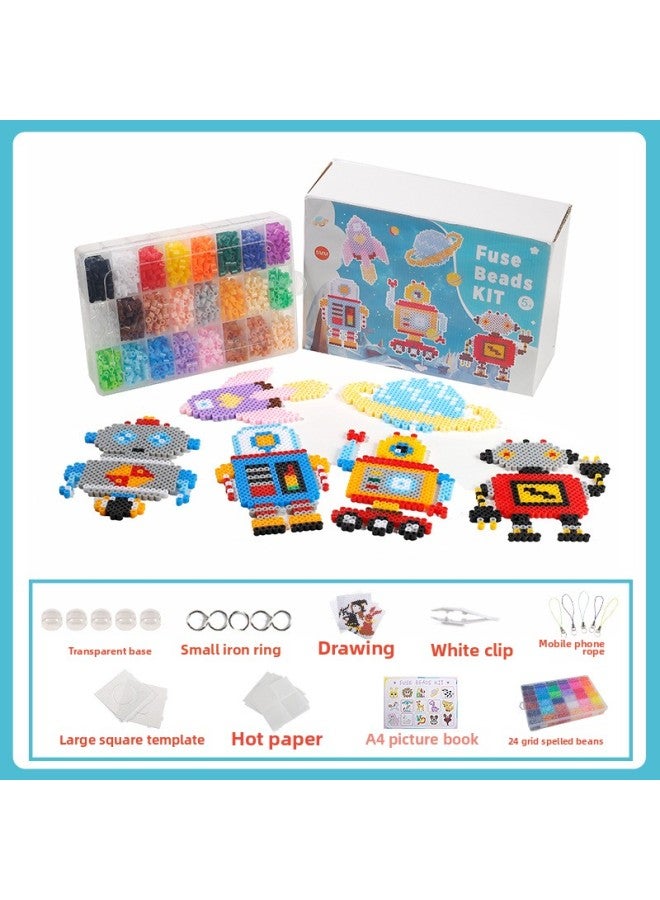Pea Diy Handmade Creative Robot Children's Educational Toys Pea 24 Box Gift Set-Color:Robot Series - Image 1