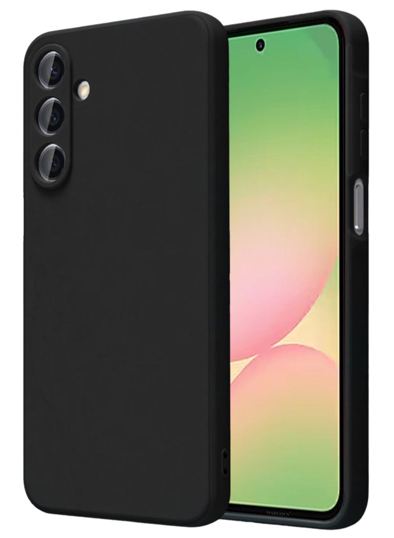 CATANES Liquid Silicone Case for Samsung Galaxy A36 Protective Phone Case with Soft Anti-Scratch Microfiber Lining Utra Slim Drop Protection Phone Cover - Black - Image 1