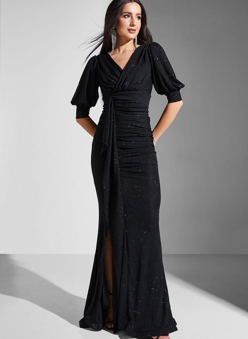 Ella Limited Edition Sequin Ruched Gown Dress  - Image 1