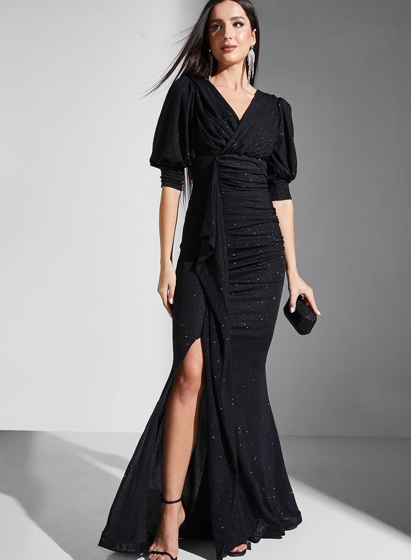 Ella Limited Edition Sequin Ruched Gown Dress  - Image 4