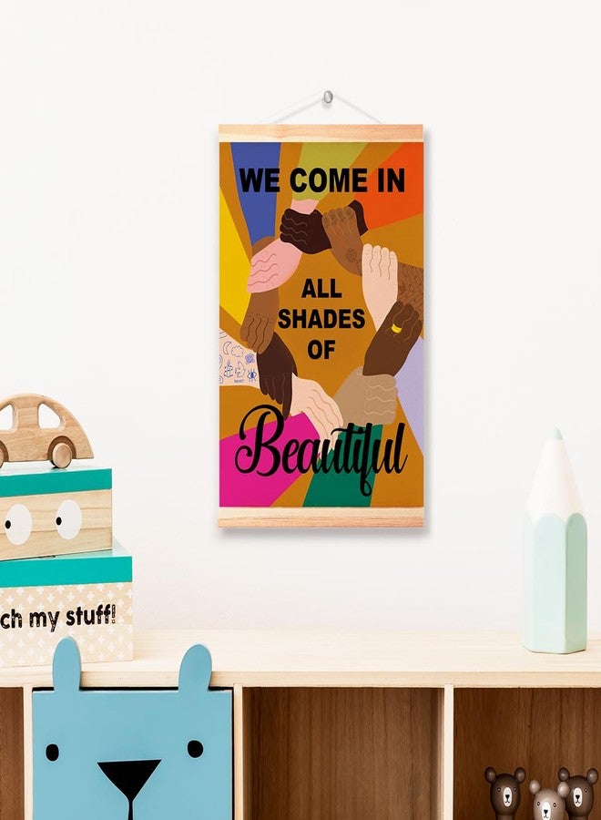 Littlefa Diversity Multicultural Equality Hanging Poster Canvas Framed,Equality Poster for Classroom/Daycare/Elementary School/Office Wall Decor,Classroom Wall Decoration 16x12in - Image 4