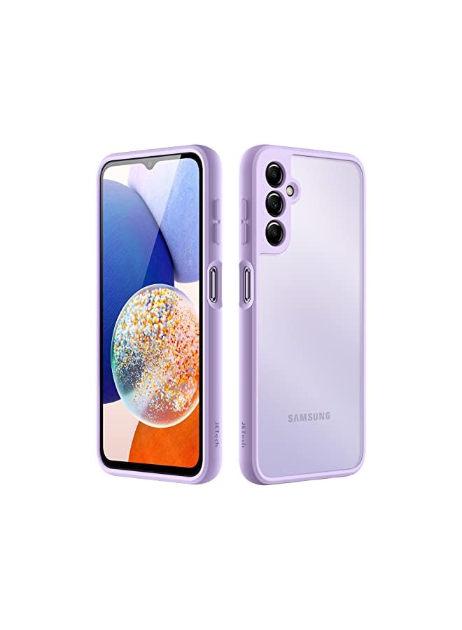 جي تيك حافظة JETech غير لامعة لهاتف Samsung Galaxy A14 4G/5G مقاس 6.6 بوصة، غطاء هاتف نحيف واقٍ خلفي شفاف، مضاد لبصمات الأصابع (أرجواني)