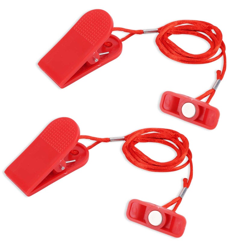 NQEUEPN 2pcs Treadmill Magnet Safety Key, 1,57x0,59in Magnetic Safety Switch Universal Treadmill Emergency Stop Magnet for Treadmills Running Machines (Rectangle) - Image 1