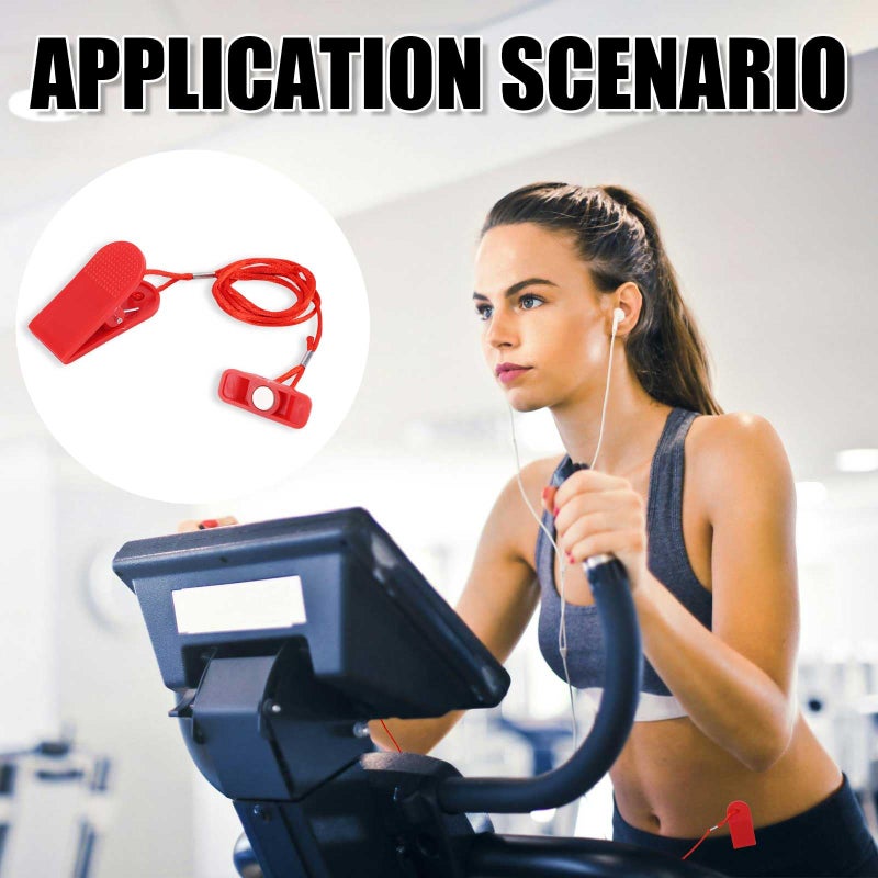 NQEUEPN 2pcs Treadmill Magnet Safety Key, 1,57x0,59in Magnetic Safety Switch Universal Treadmill Emergency Stop Magnet for Treadmills Running Machines (Rectangle) - Image 5