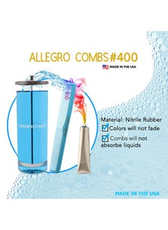 Allegro Combs Allegro Barber Combs Set - 400 Hair Cutting and Styling Combs, 6 Pcs. Pocket Combs for Stylists (Baby Blue)  - Image 5