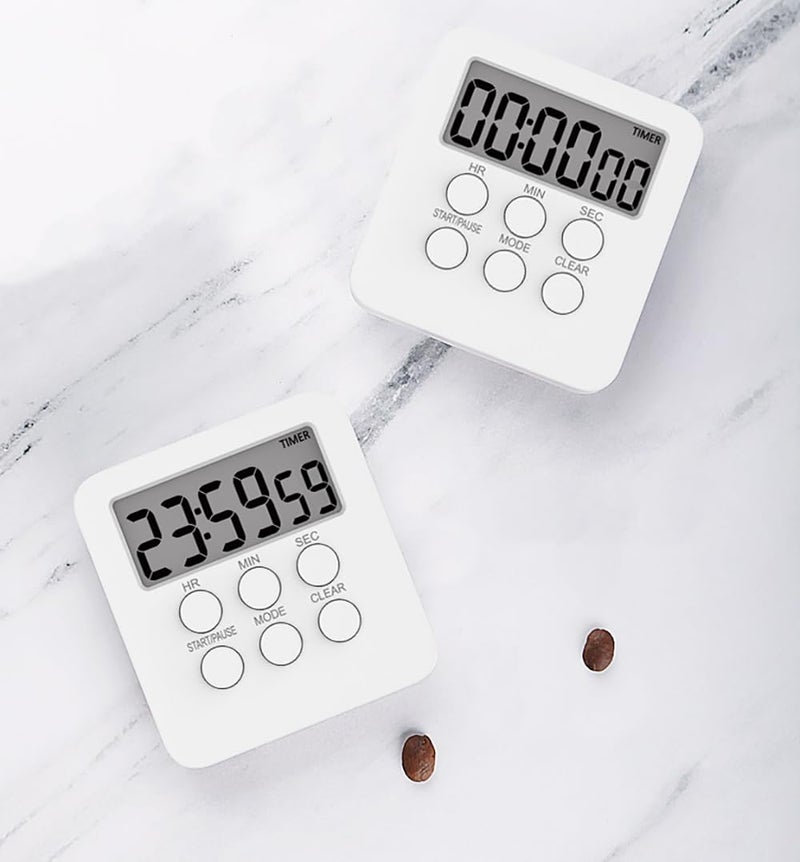 FS COOL 3 in 1 Multifunctional Kitchen Timer with MuteLoud Alarm Switch ONOff Switch 24 Hour Clock Alarm Memory Function Set of 1 - Image 3