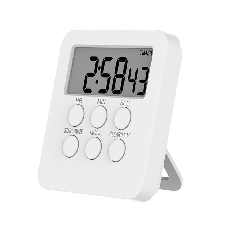 FS COOL 3 in 1 Multifunctional Kitchen Timer with MuteLoud Alarm Switch ONOff Switch 24 Hour Clock Alarm Memory Function Set of 1 - Image 1