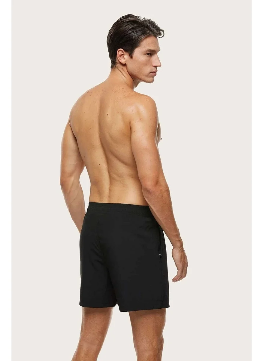 Angelsin Men's Basic Standard Size Swimsuit with Zipper Pocket Swim Shorts