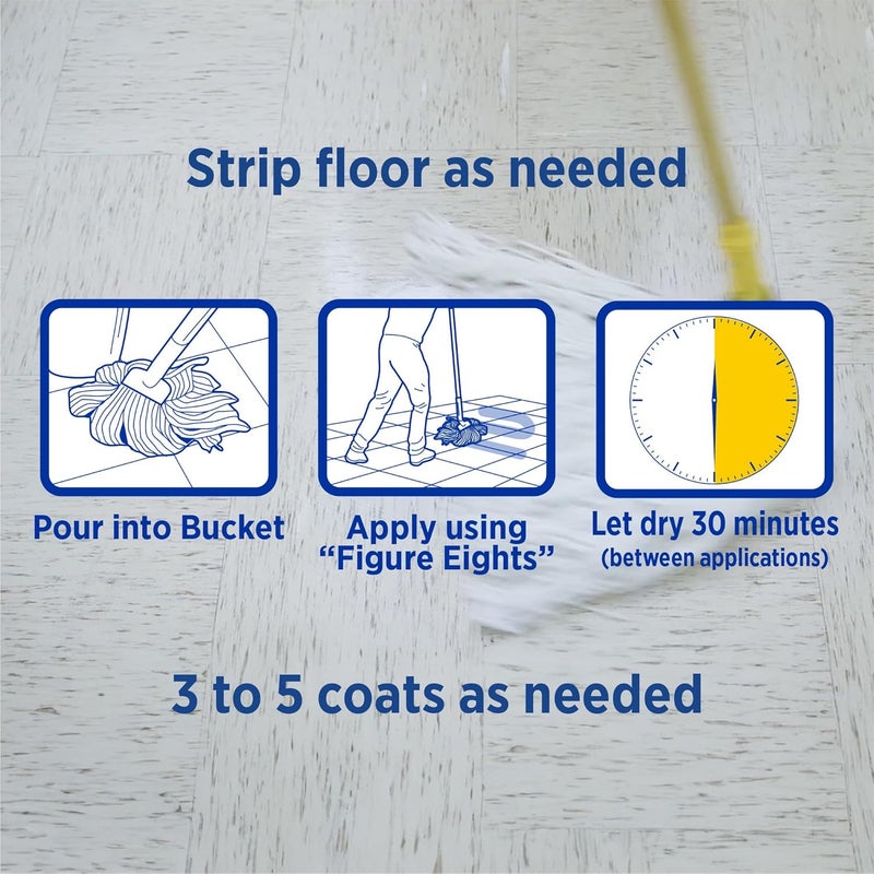 Zep Commercial High-Traffic Floor Polish, 4-1 Gallon Bottles, Professional Grade Floor Finish For a Range Of Hard Floor Surfaces (ZUHTFF128) - Image 4