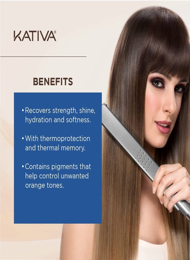Kativa Brazilian Straightening Brunette Kit, 12 Weeks of Home Use Professional Straightening, with Organic Coconut Oil, Açai Oil, and Keratin, for Straighter, Softer and Shinier Dark-Coloured Hair - Image 2