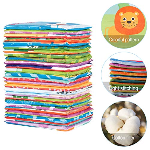 Mini Tudou 26 PCS Baby Soft Alphabet Cards, ABC Learning Flash Cards with Storage Bag, Washable Soft Letter Early Educational Toy for Babies Infants Toddlers Boys and Girls 0 1 2 3 Years Old - Image 5