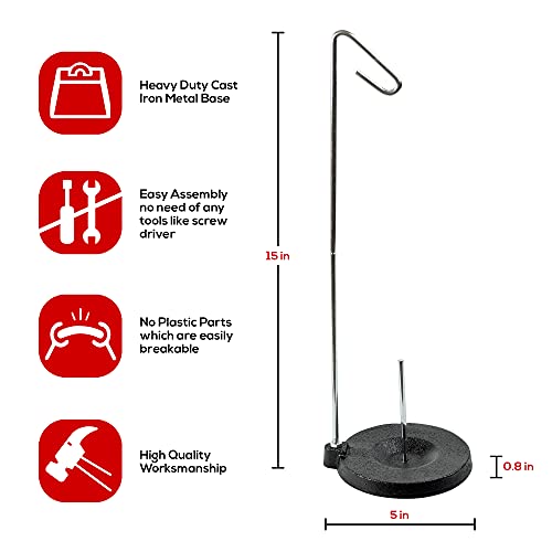 ThreadNanny Single Cone Spool Stand Alone Cast Iron Thread Stand Thread Holder Fits for Sewing Embroidery Serger Brand - Image 2