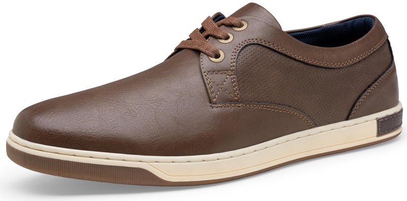 Jousen Men's Casual Shoes Memory Foam Mens Fashion Sneakers Business Dress Sneaker (A81Q06 Dark Brown 10) - Image 1